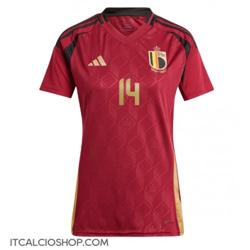 Belgio Dodi Lukebakio #14 Prima Maglia Femmina Europei 2024 Manica Corta